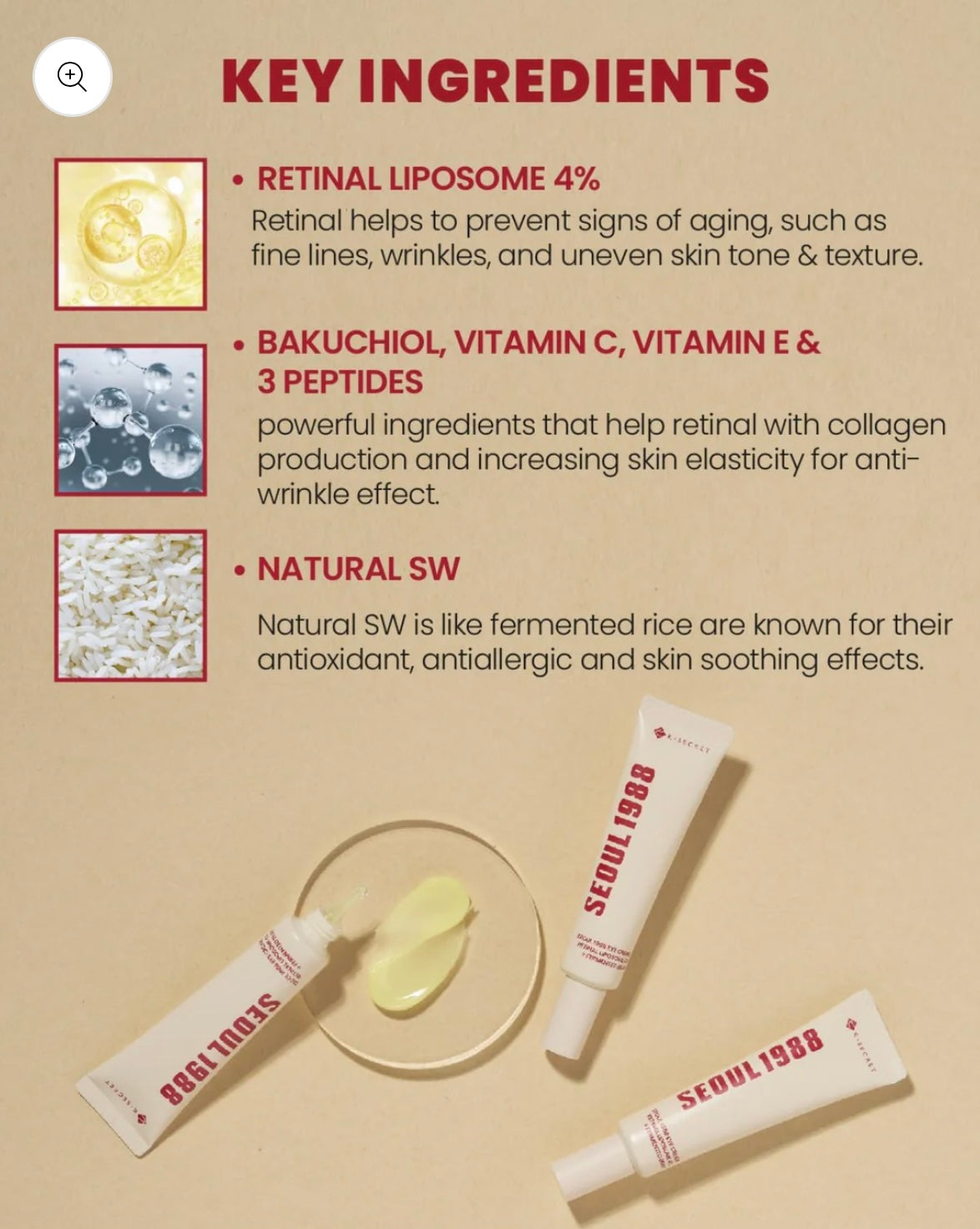 SEOUL 1988 EYE CREAM WITH RETINAL LIPOSOME 4% + FERMENTED BEAN