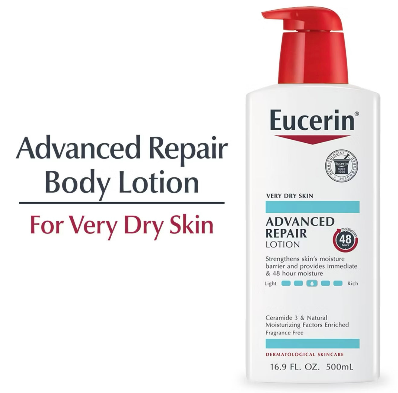 Eucerin Advanced Repair Unscented Body Lotion for Dry Skin - 16.9 fl oz