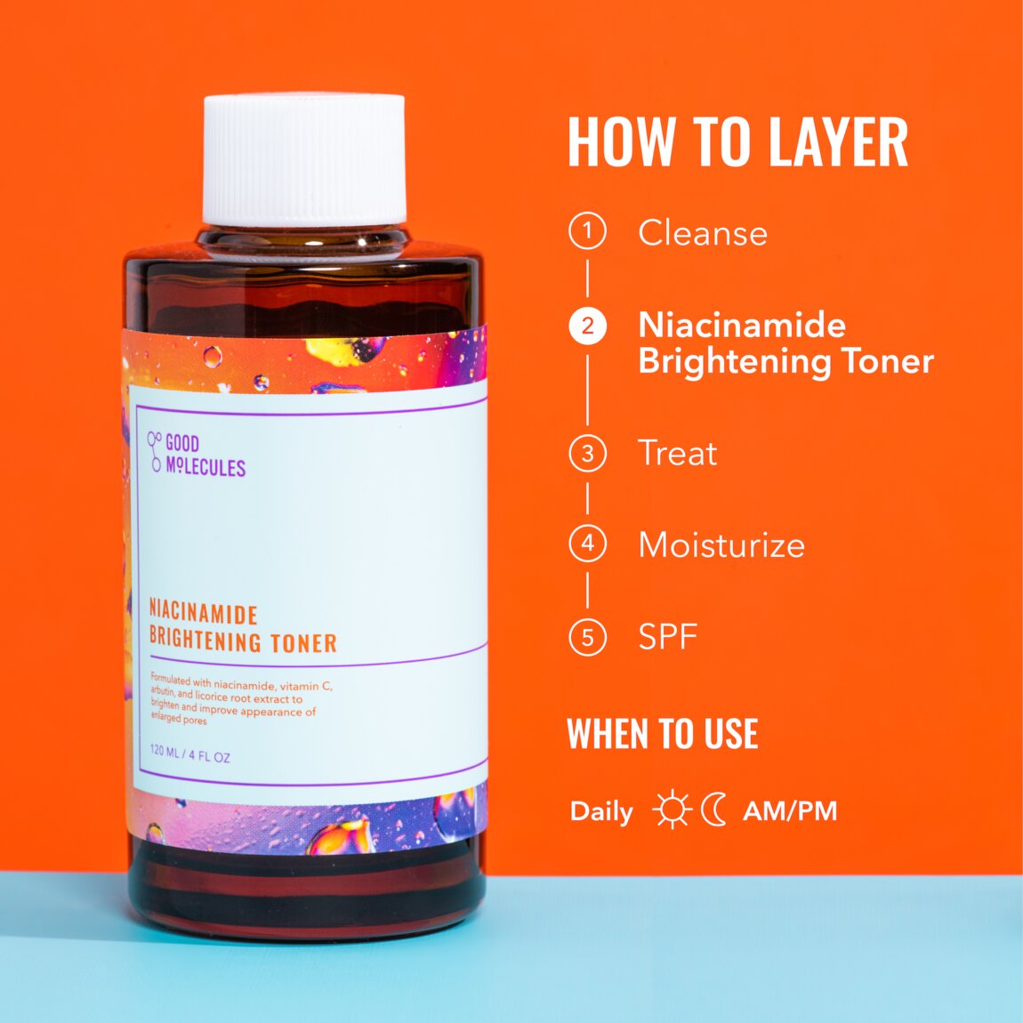 GOOD MOLECULES NIACINAMIDE BRIGHTENING TONER. 30ml