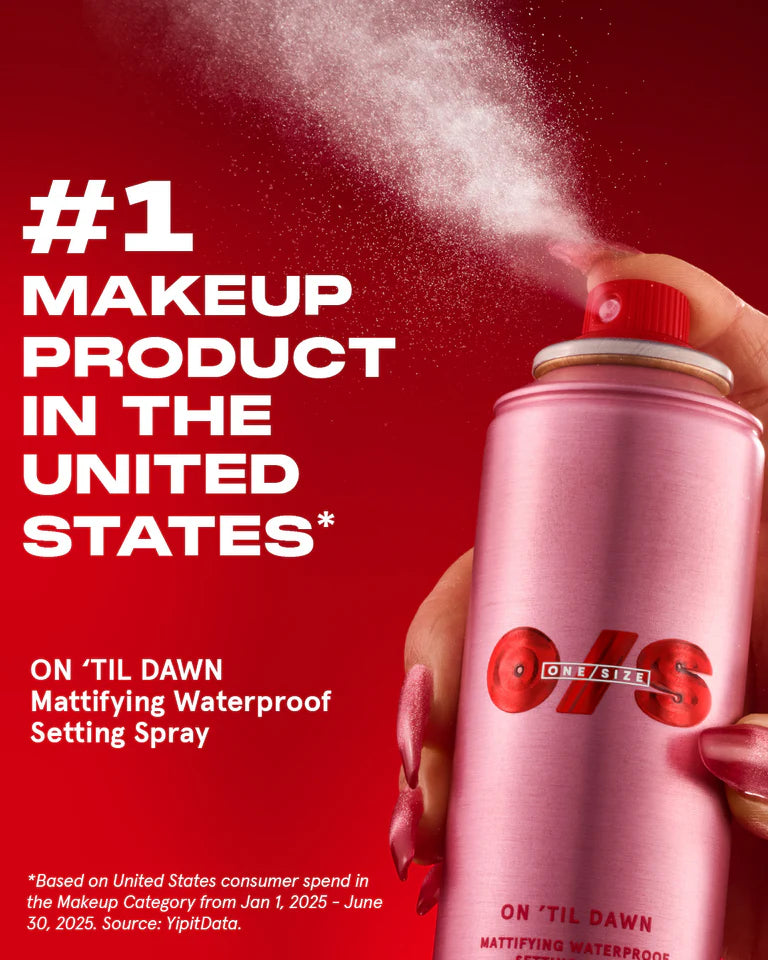 One size ON 'TIL DAWN
MATTIFYING WATERPROOF SETTING SPRAY TRAVEL-SIZED