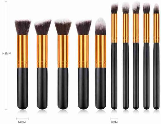 10 Pieces kabuki brush set