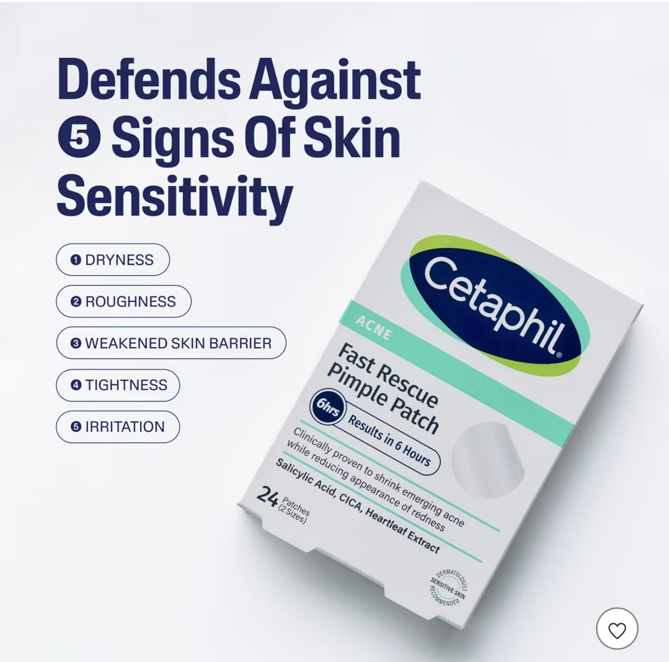 Cetaphil Acne Spot Pimple Patches with Salicylic Acid - 24ct