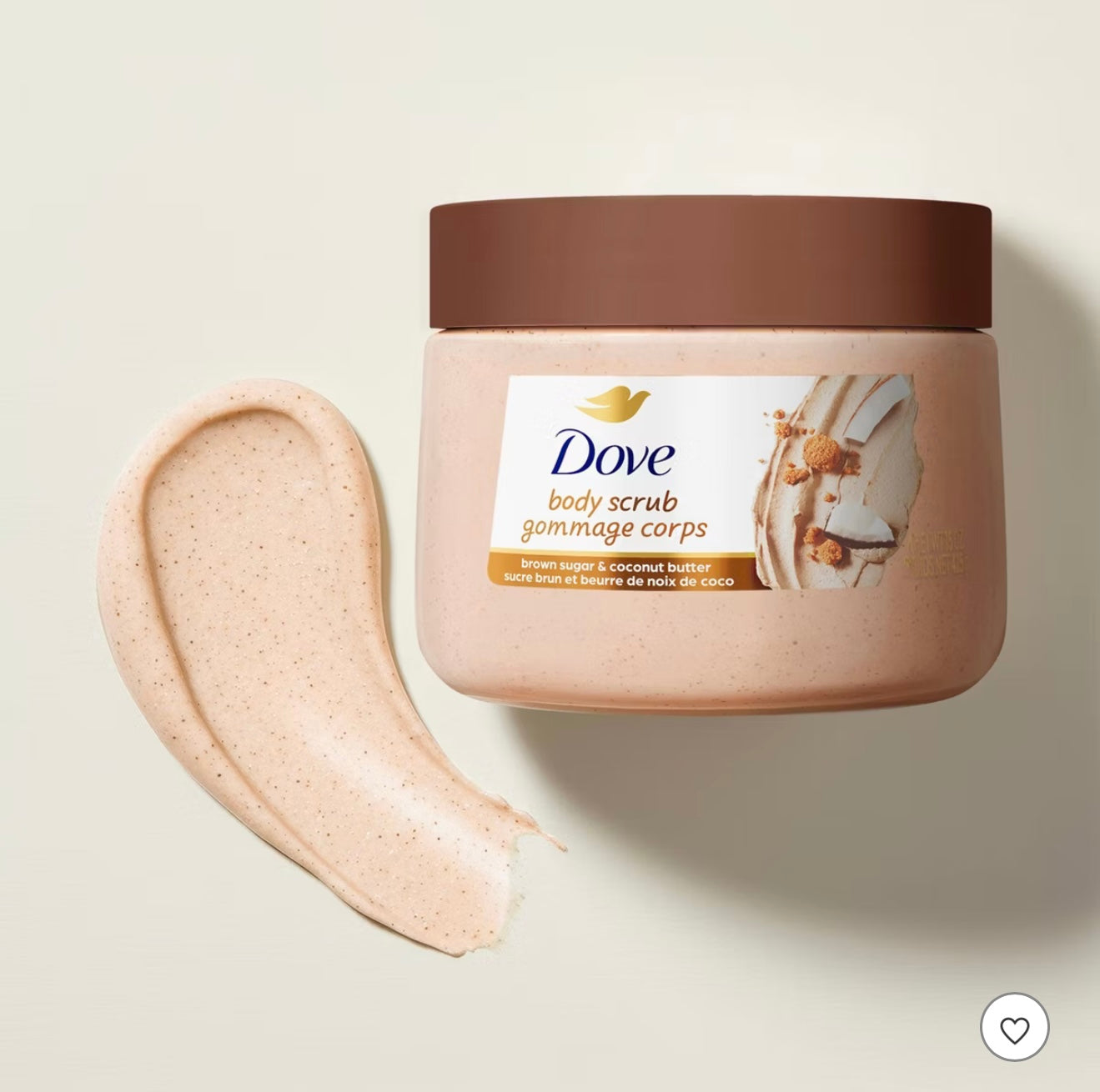 Dove Beauty Exfoliating Body Scrub - Brown Sugar & Coconut Butter - 15oz