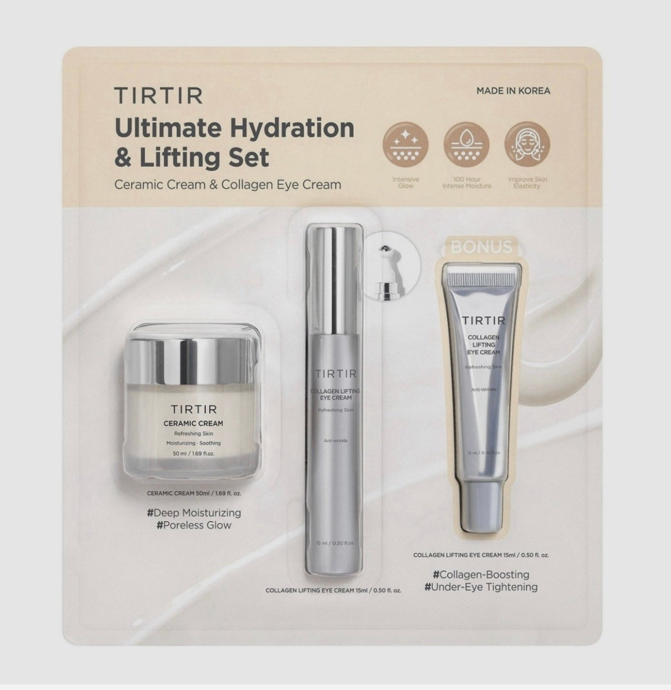 Tirtir Ultimate Hydration Lifting Set Ceramic Cream + Collagen Lifting