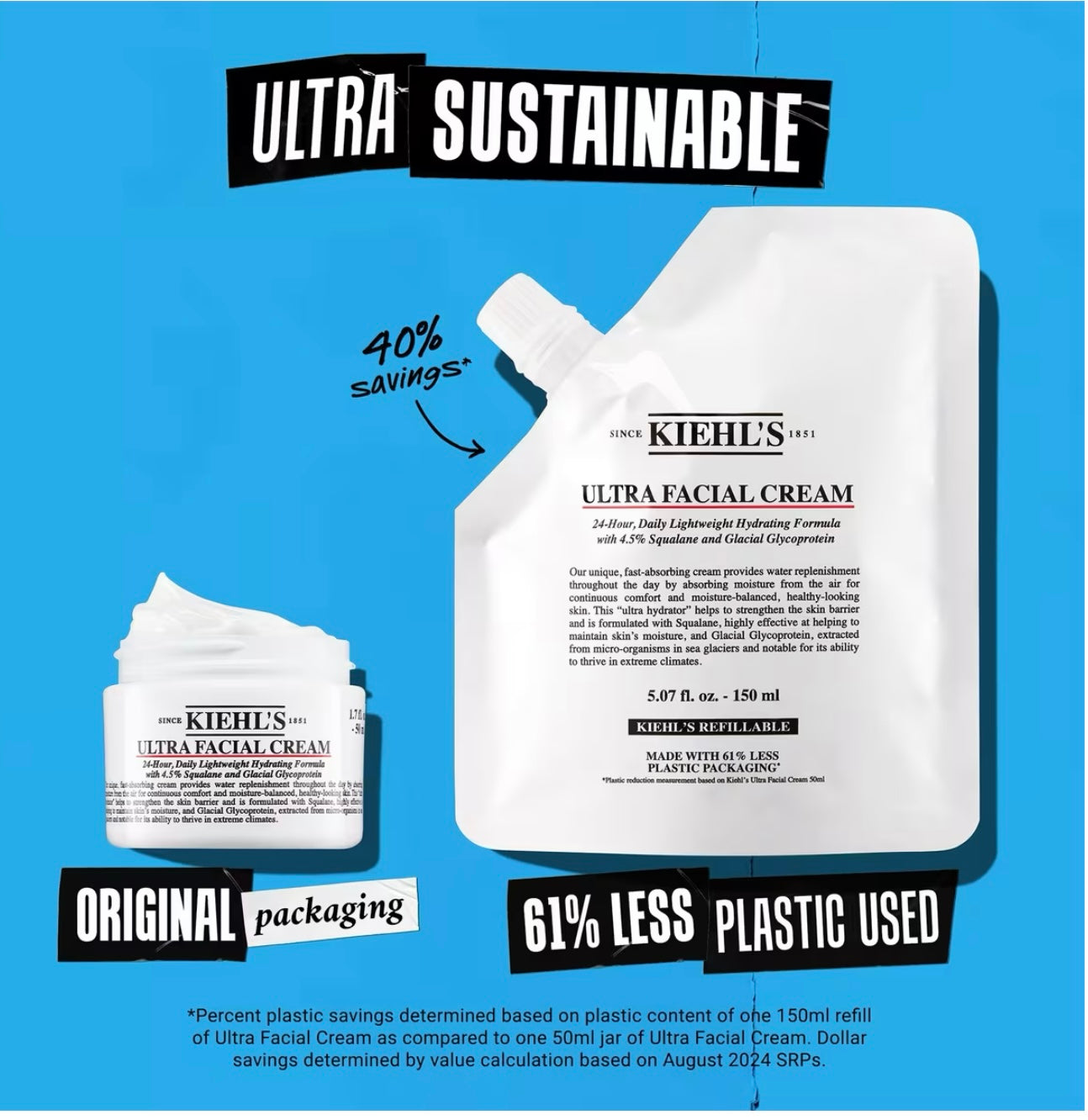 Kiehl's Ultra Facial Cream with Squalane 5.0oz refill