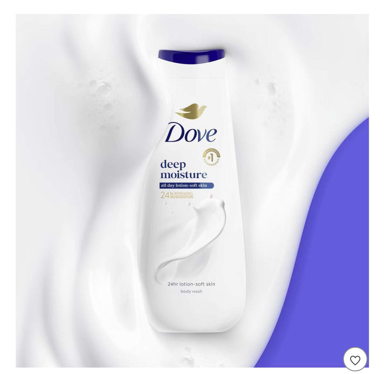 Dove Deep Moisture Body Wash Nourishes the Driest Skin 24hr Lotion-Soft Skin - 20 fl oz