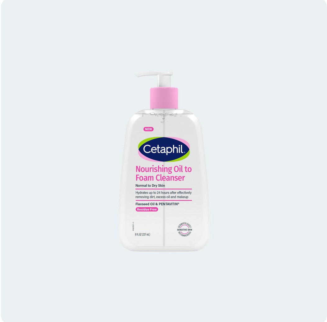 Cetaphil nourishing oil to foam cleanser