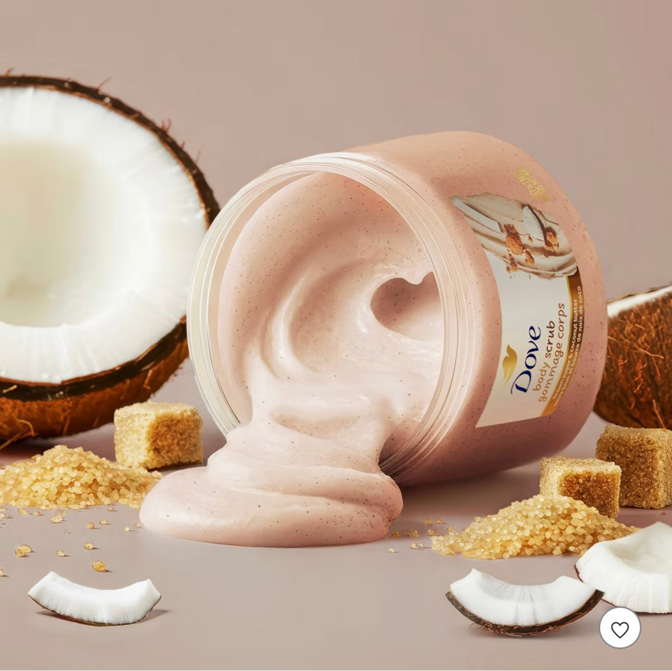 Dove Beauty Exfoliating Body Scrub - Brown Sugar & Coconut Butter - 15oz