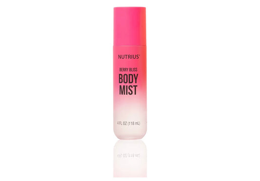 Nutrius Body Mist - Berry Bliss, 4 FL OZ - Refreshing and Hydrating Daily Fragrance