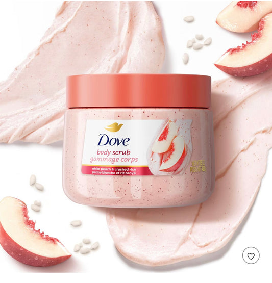Dove Beauty Exfoliating Body Scrub - White Peach & Crushed Rice 15oz