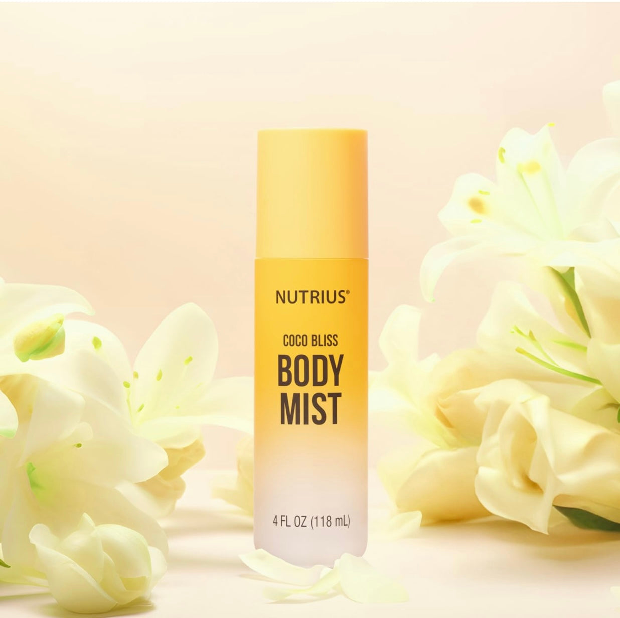 Nutrius Body Mist - Coco Bliss, 4 FL OZ - Invigorating and Natural Daily Fragrance