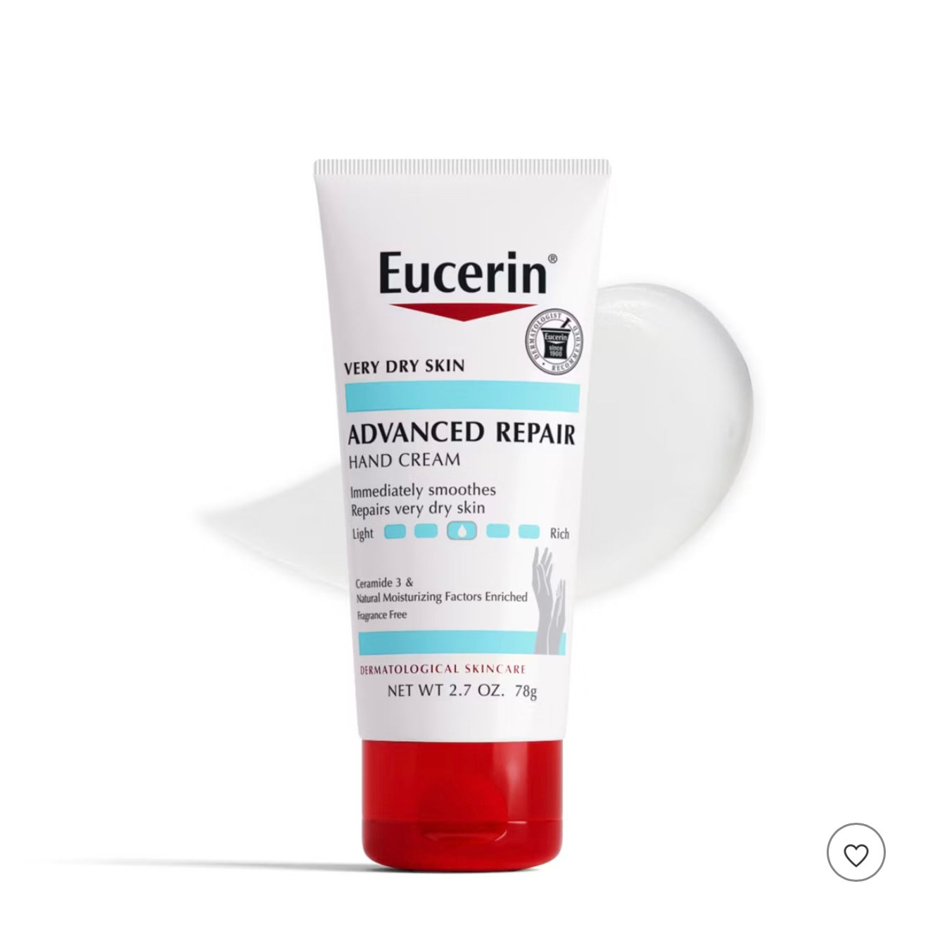 Eucerin Advanced Repair Hand Cream Unscented - 2.7oz