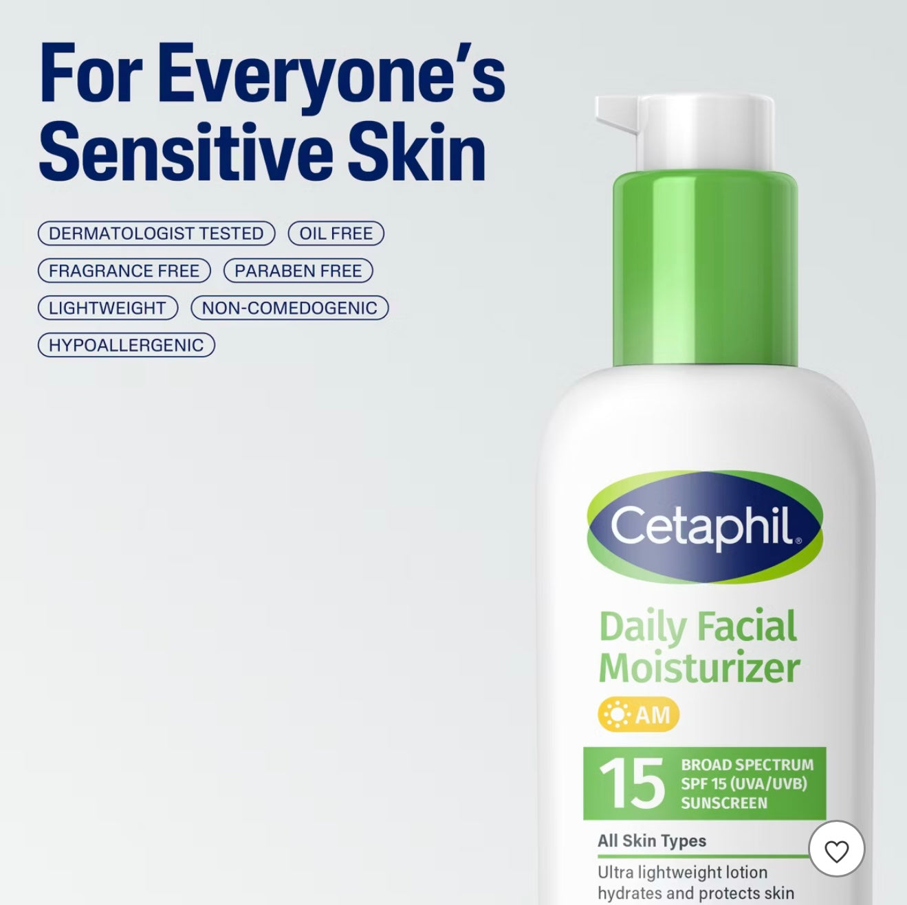 Cetaphil Daily Face Moisturizer Sunscreen Lotion - SPF 15