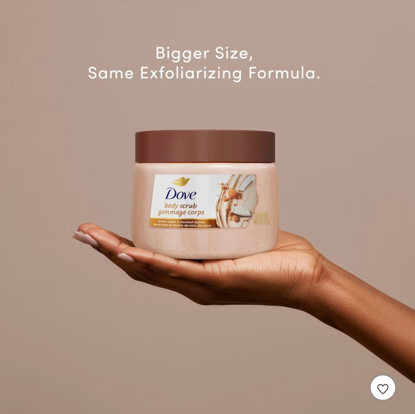 Dove Beauty Exfoliating Body Scrub - Brown Sugar & Coconut Butter - 15oz