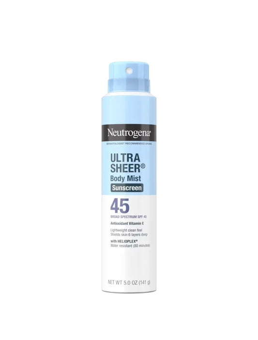 Neutrogena Ultra Sheer Body Mist Sunscreen Broad Spectrum SPF 45