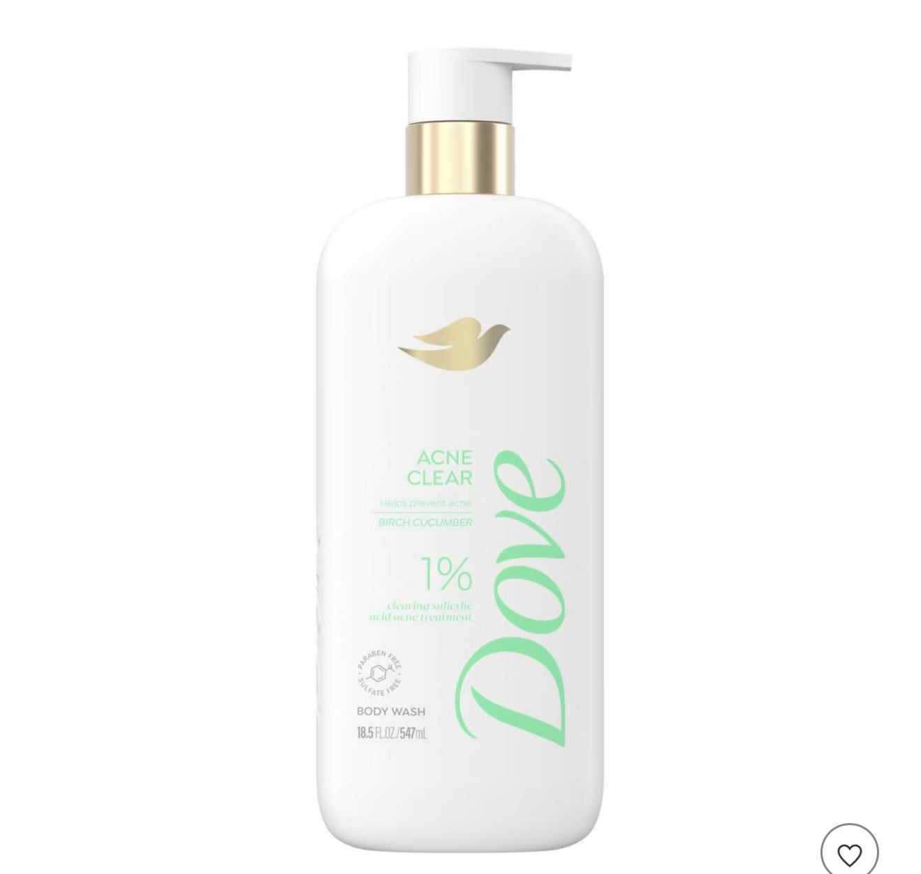 Dove Serum Body Wash with 1% Clearing Salicylic Acid - Acne Clear - 18.5 fl oz