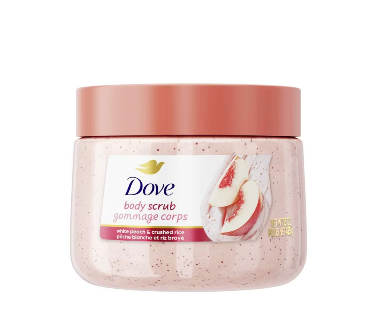 Dove Beauty Exfoliating Body Scrub - White Peach & Crushed Rice 15oz