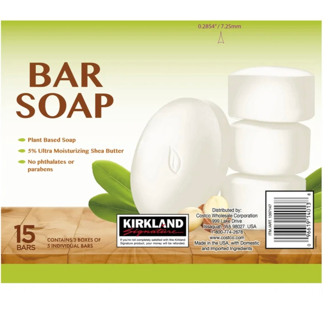 Kirkland Bar Soap with Shea Butter