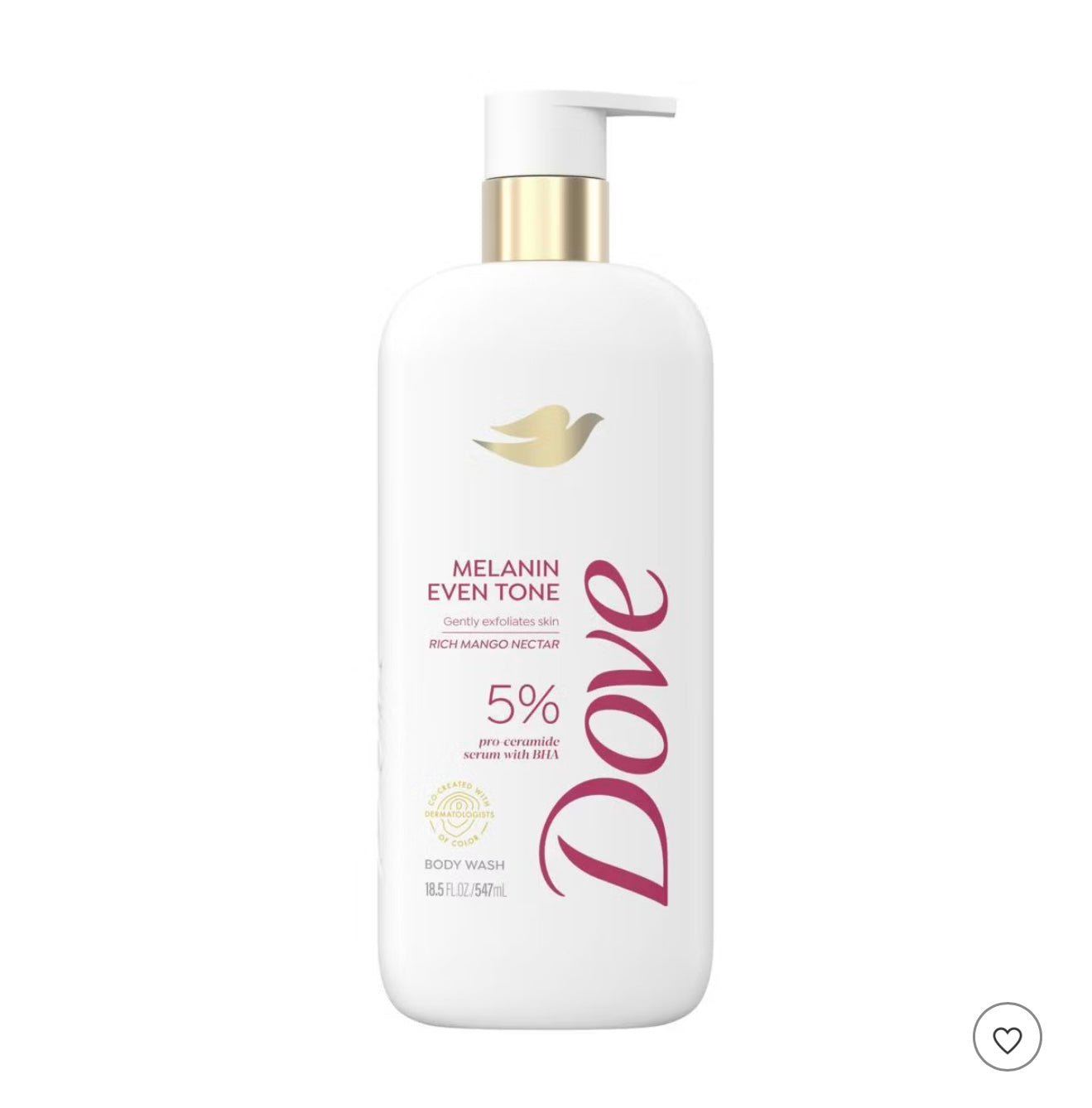 Dove Serum Body Wash - 5% Pro-Ceramide Serum with BHA - Melanin Even Tone - 18.5 fl oz