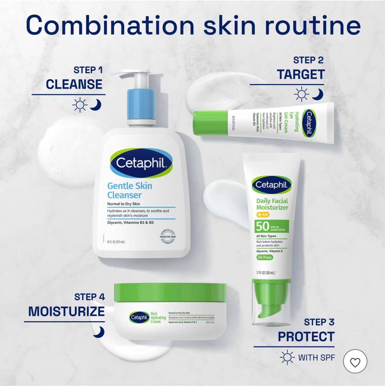 Cetaphil Daily Face Moisturizer Sunscreen Lotion - SPF 50 - 1.7 fl oz