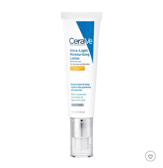 CeraVe Ultra-Light Face Lotion Moisturizer with Sunscreen - SPF 30