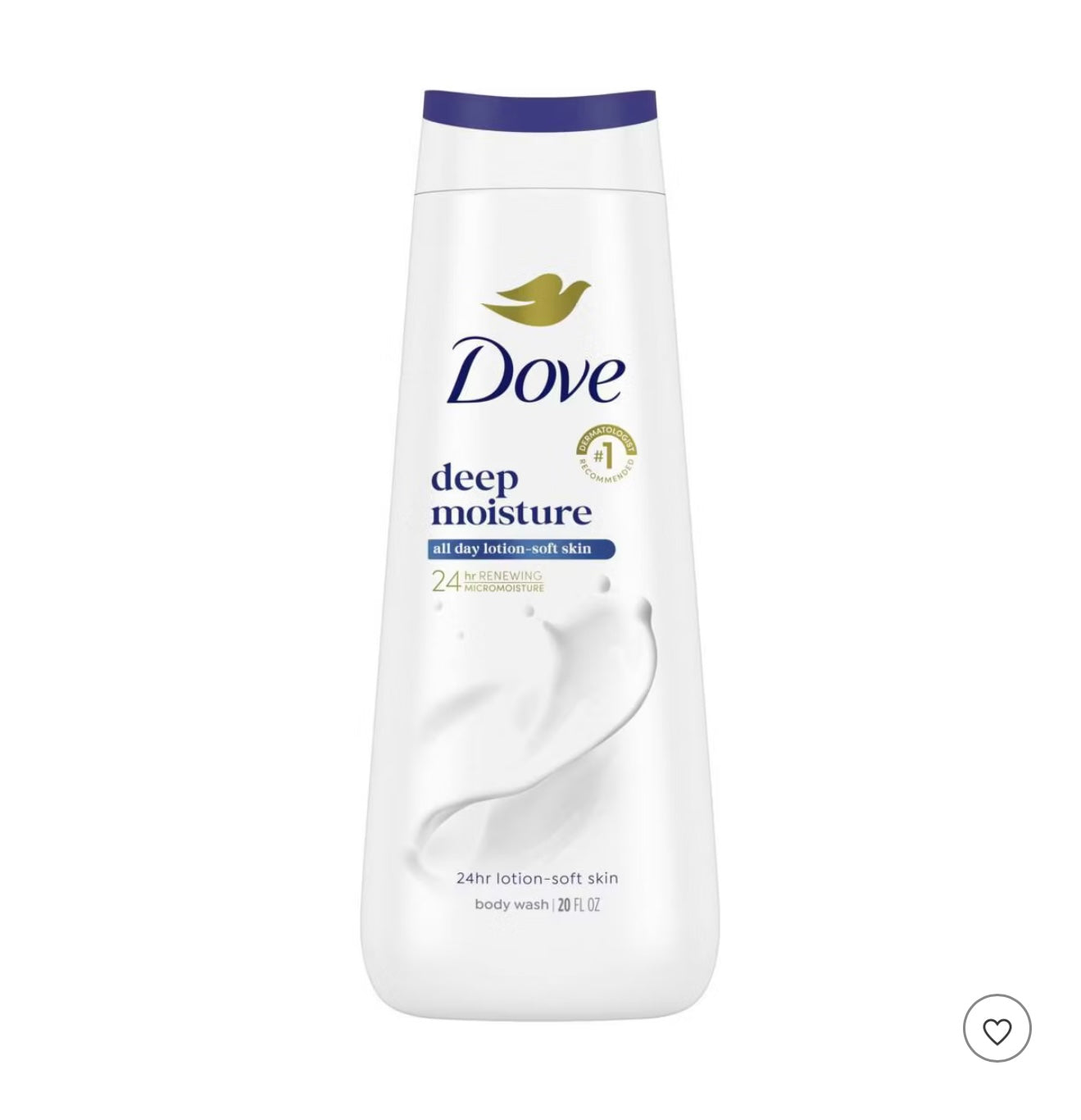 Dove Deep Moisture Body Wash Nourishes the Driest Skin 24hr Lotion-Soft Skin - 20 fl oz
