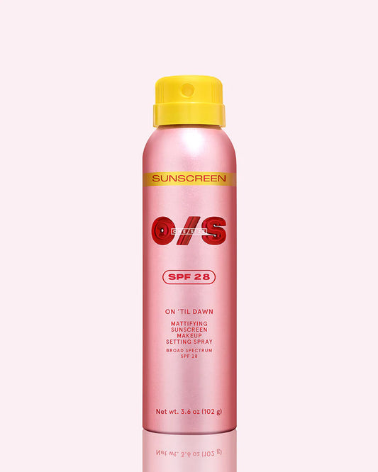 One size ON ‘TIL DAWN
MATTIFYING SUNSCREEN MAKEUP SETTING SPRAY SPF 28 FULL-SIZED