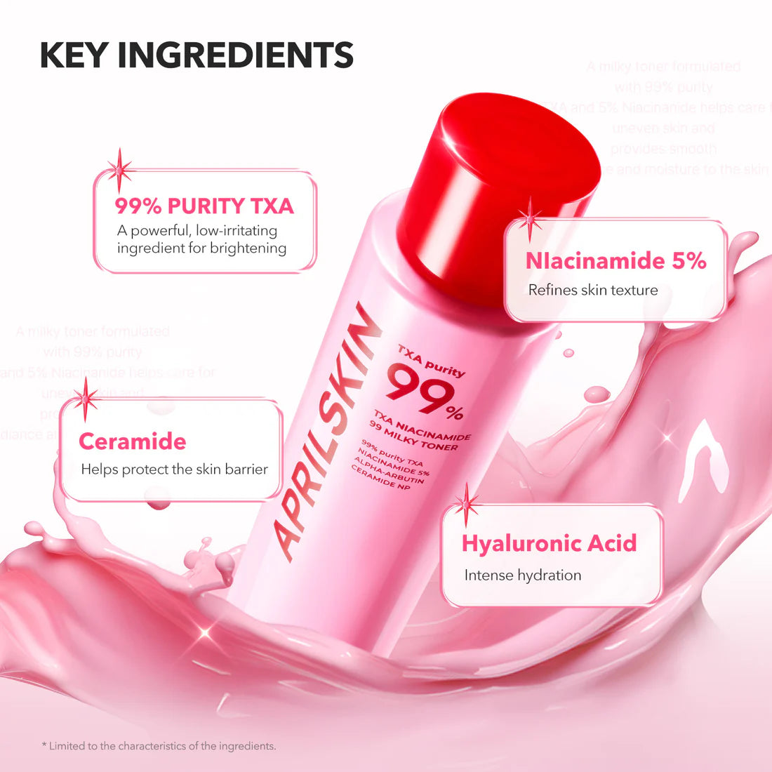 APRIL SKIN TXA+Niacinamide 99 Pink Milky Toner