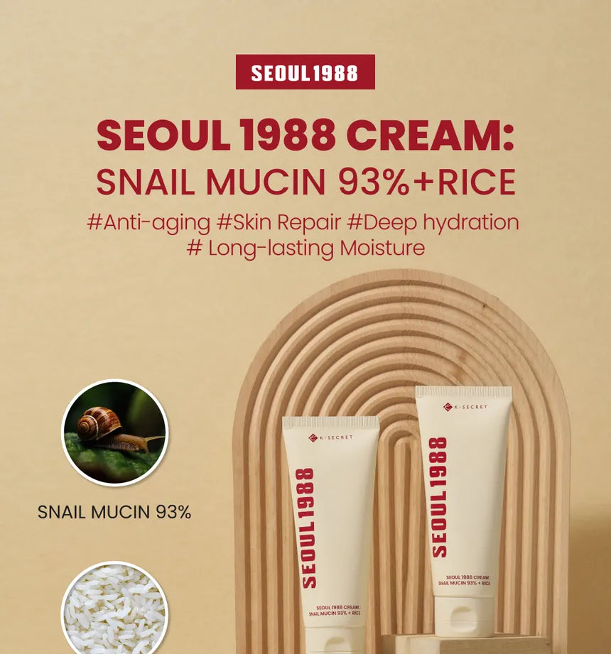 SEOUL 1988 Cream : Snail Mucin 93% + Rice