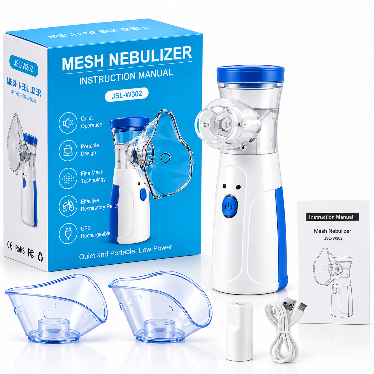 Portable mesh nebulizer