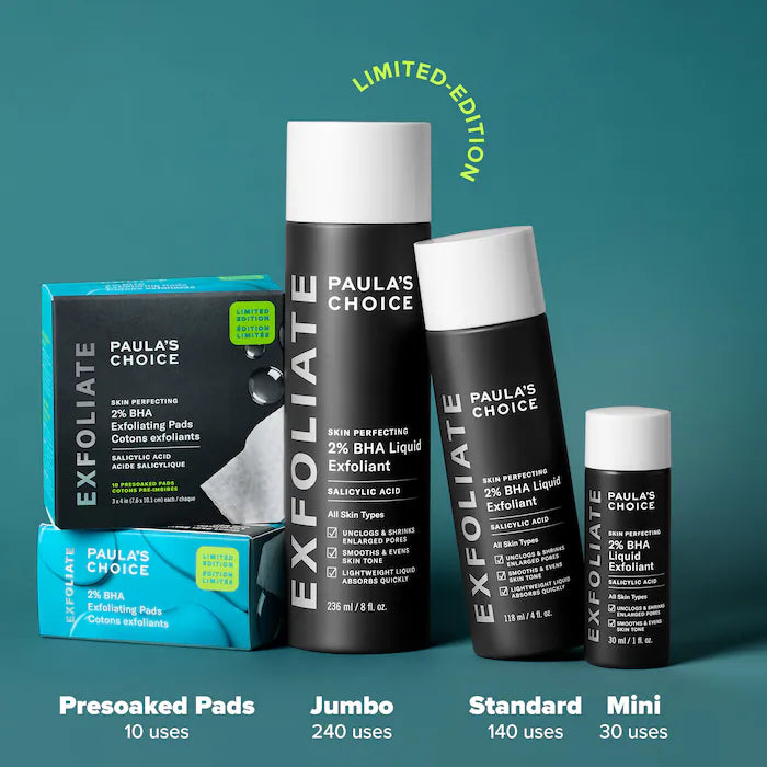 Paula's Choice 
Skin Perfecting 2% BHA Exfoliating Toner Pads for Clear Skin