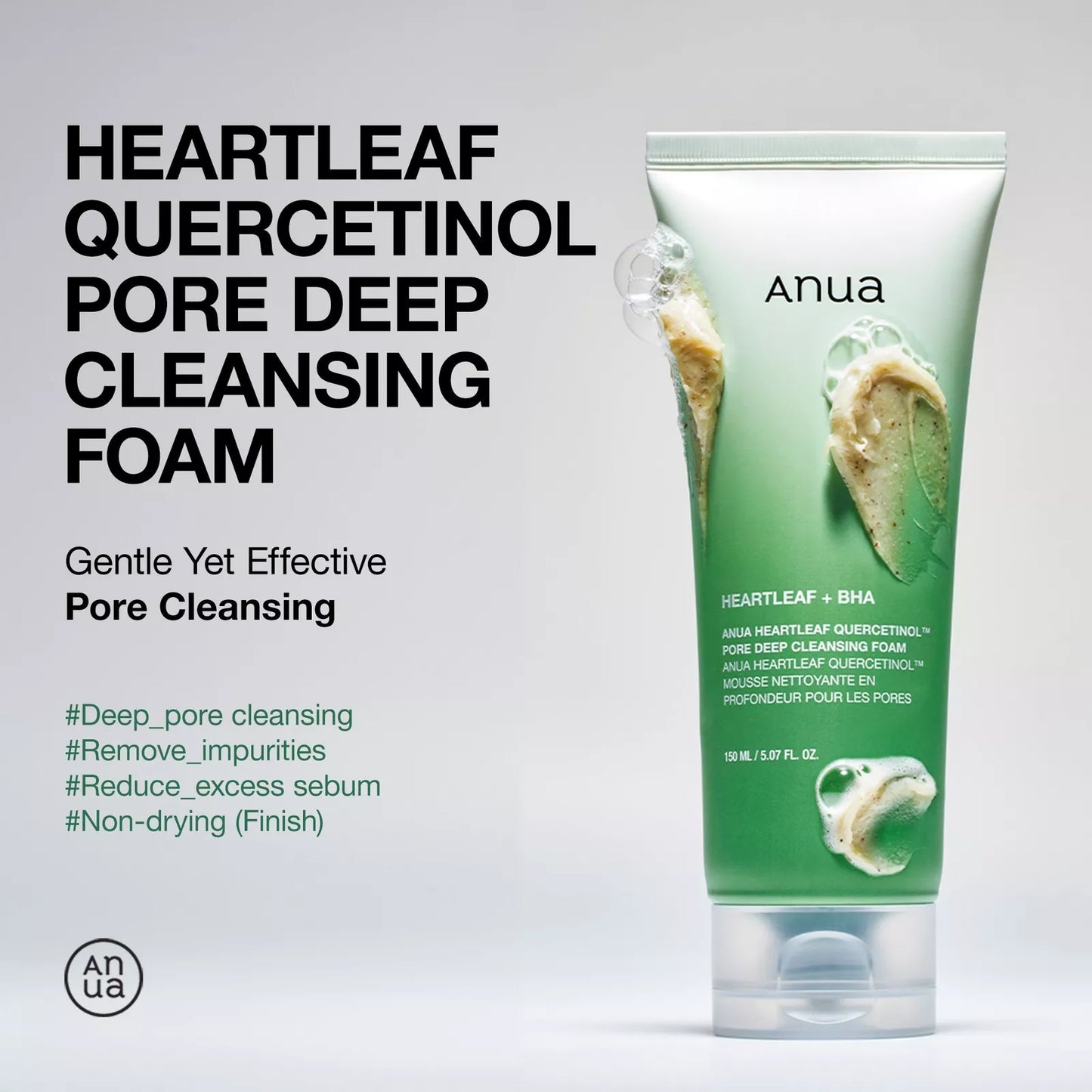ANUA Heartleaf Quercetinol Pore Deep Cleansing Foam