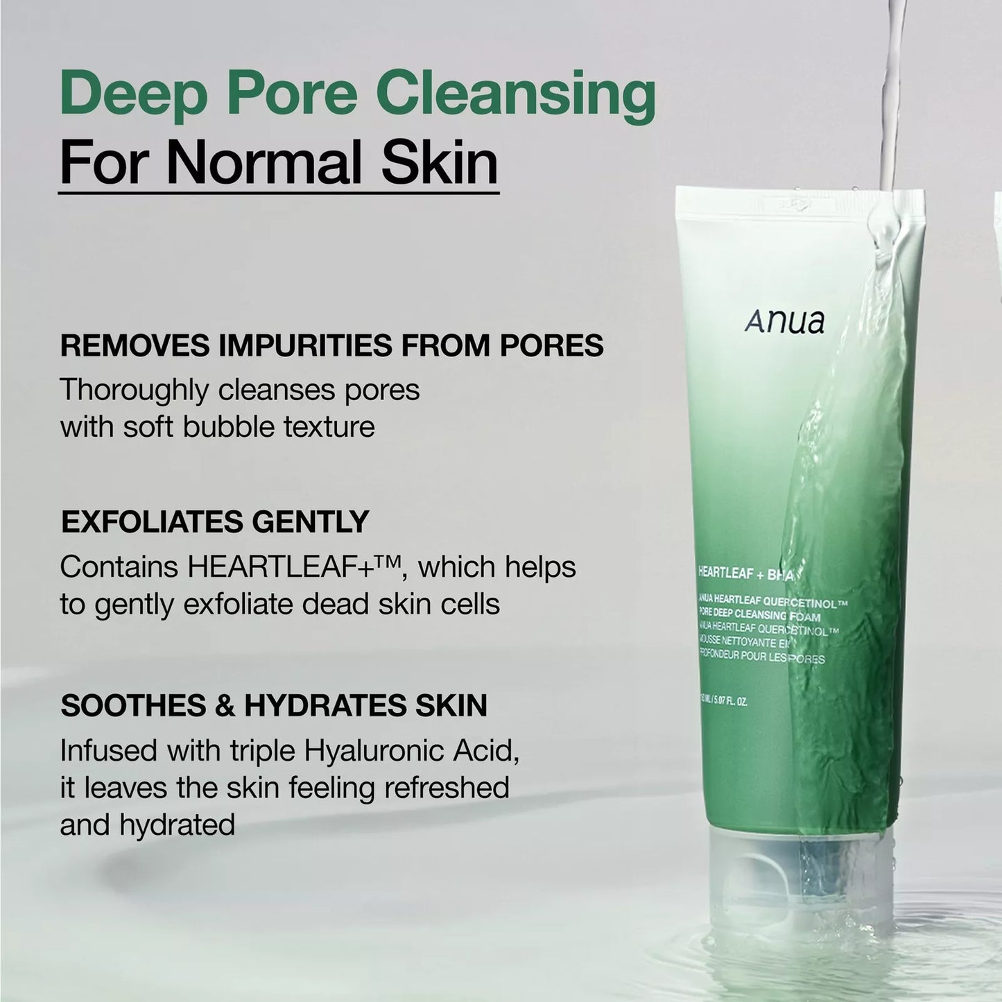 ANUA Heartleaf Quercetinol Pore Deep Cleansing Foam