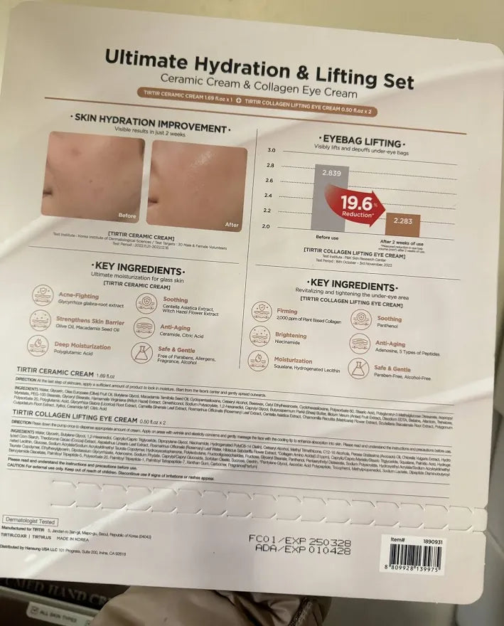 Tirtir Ultimate Hydration Lifting Set Ceramic Cream + Collagen Lifting