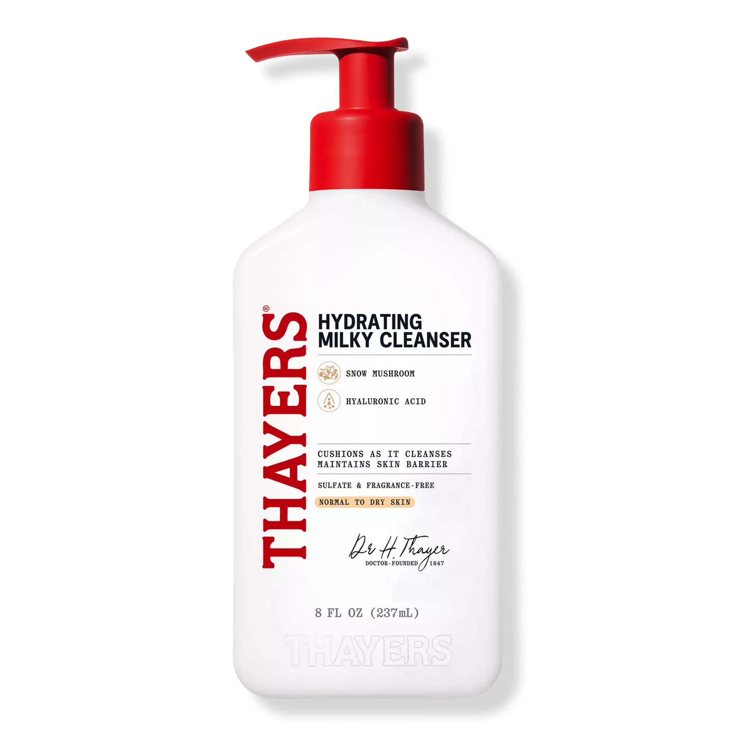 Thayers Hydrating Milky Facial Cleanser with Snow Mushroom and Hyaluronic Acid